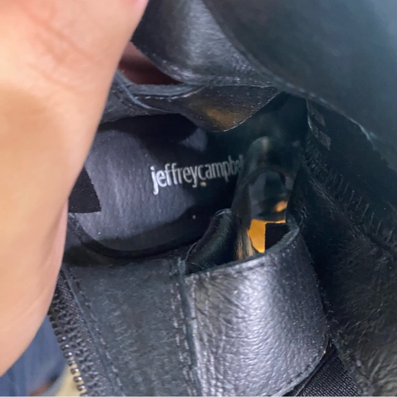 Jeffrey Campbell Caceres Buckle Suede Black Booties Sz 8 - Picture 10 of 13